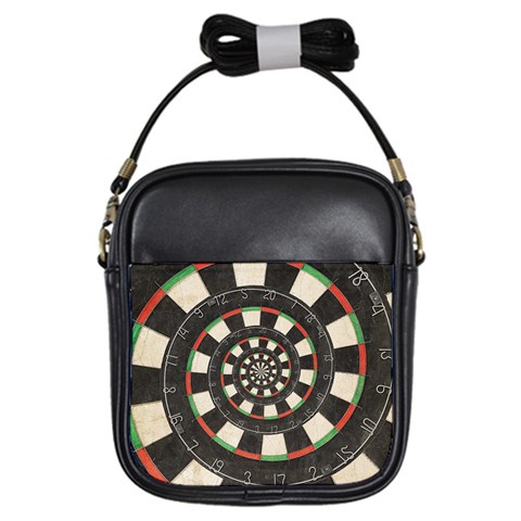 Spiral Dart Board Droste Effect  Girls Sling Bag from ArtsNow.com Front