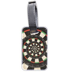 Spiral Dart Board Droste Effect  Luggage Tag (two sides) from ArtsNow.com Front