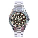 Spiral Dart Board Droste Effect  Stainless Steel Analogue Watch