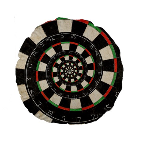 Spiral Dart Board Droste Effect  Standard 15  Premium Round Cushion  from ArtsNow.com Back