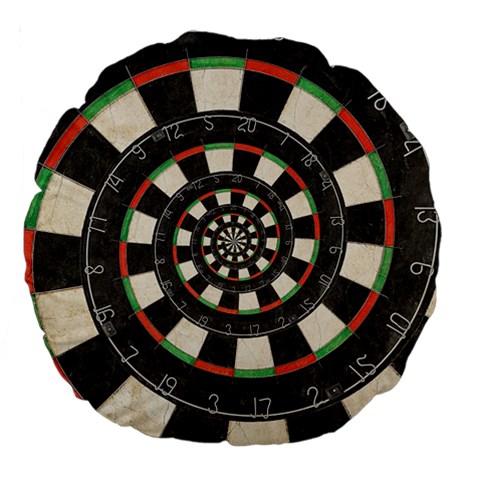 Spiral Dart Board Droste Effect  Large 18  Premium Round Cushion  from ArtsNow.com Front