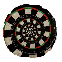 Spiral Dart Board Droste Effect  Large 18  Premium Round Cushion  from ArtsNow.com Front