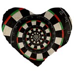 Spiral Dart Board Droste Effect  Large 19  Premium Heart Shape Cushion