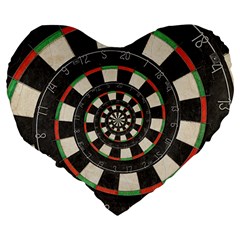 Spiral Dart Board Droste Effect  Large 19  Premium Heart Shape Cushion from ArtsNow.com Back