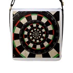 Spiral Dart Board Droste Effect  Flap Closure Messenger Bag (L)