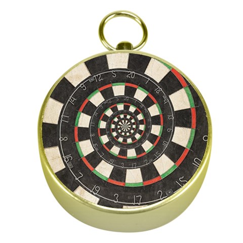 Spiral Dart Board Droste Effect  Gold Compass from ArtsNow.com Front