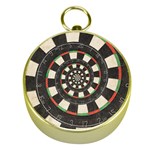 Spiral Dart Board Droste Effect  Gold Compass