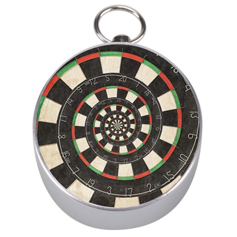 Spiral Dart Board Droste Effect  Silver Compass from ArtsNow.com Front