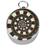 Spiral Dart Board Droste Effect  Silver Compass