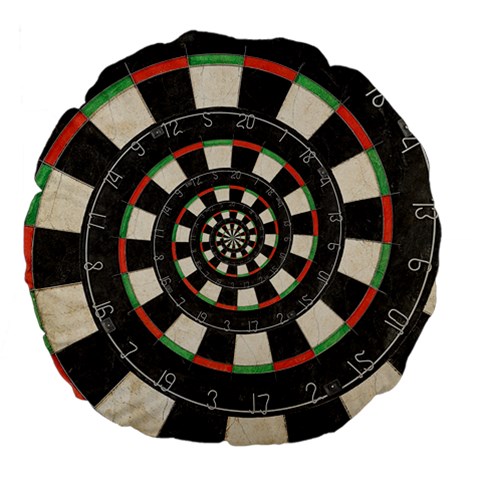 Spiral Dart Board Droste Effect  Large 18  Premium Flano Round Cushion  from ArtsNow.com Front