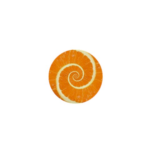 Spiral Citrus Orange Droste  1  Mini Button from ArtsNow.com Front