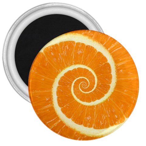 Spiral Citrus Orange Droste  3  Magnet from ArtsNow.com Front