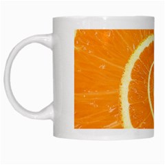 Spiral Citrus Orange Droste  White Mug from ArtsNow.com Left