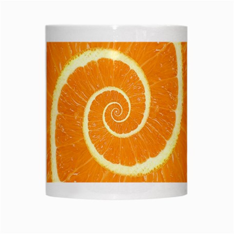 Spiral Citrus Orange Droste  White Mug from ArtsNow.com Center