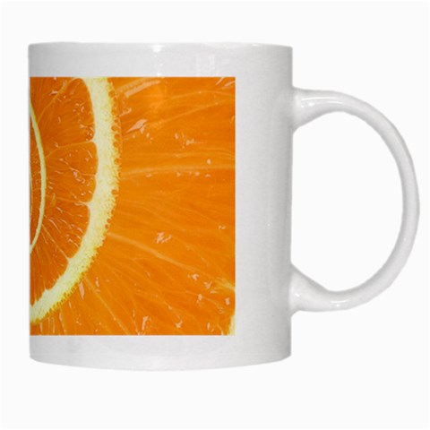 Spiral Citrus Orange Droste  White Mug from ArtsNow.com Right