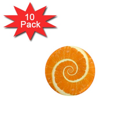 Spiral Citrus Orange Droste  1  Mini Magnet (10 pack)  from ArtsNow.com Front