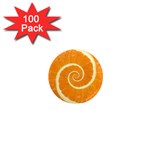 Spiral Citrus Orange Droste  1  Mini Magnet (100 pack) 