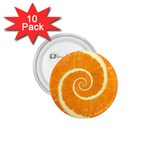 Spiral Citrus Orange Droste  1.75  Button (10 pack) 