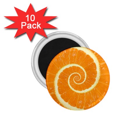 Spiral Citrus Orange Droste  1.75  Magnet (10 pack)  from ArtsNow.com Front