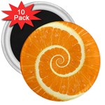 Spiral Citrus Orange Droste  3  Magnet (10 pack)