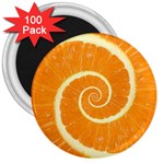 Spiral Citrus Orange Droste  3  Magnet (100 pack)