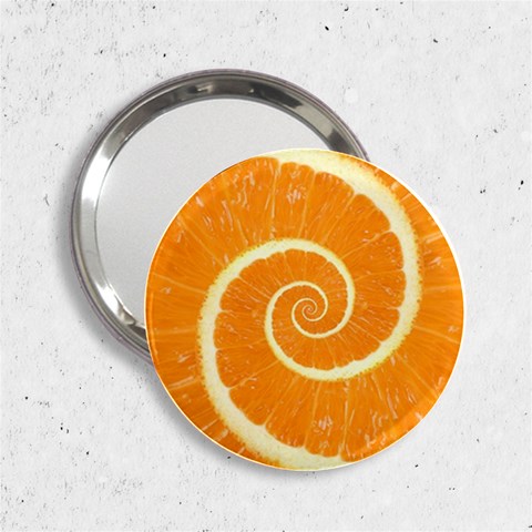 Spiral Citrus Orange Droste  2.25  Handbag Mirror from ArtsNow.com Front