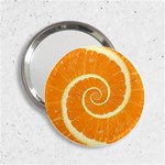 Spiral Citrus Orange Droste  2.25  Handbag Mirror