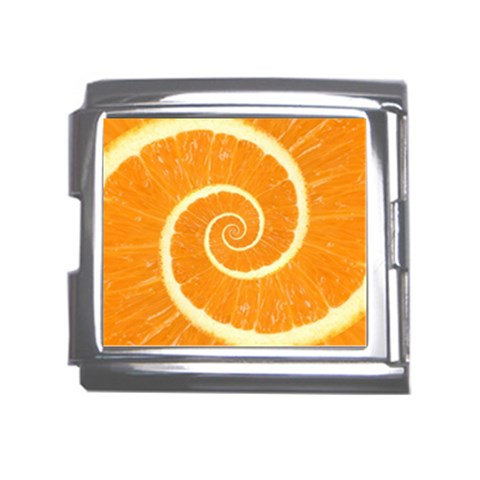 Spiral Citrus Orange Droste  Mega Link Italian Charm (18mm) from ArtsNow.com Front