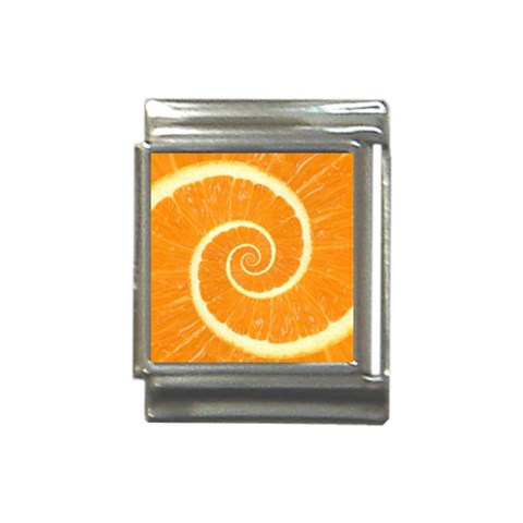 Spiral Citrus Orange Droste  Italian Charm (13mm) from ArtsNow.com Front