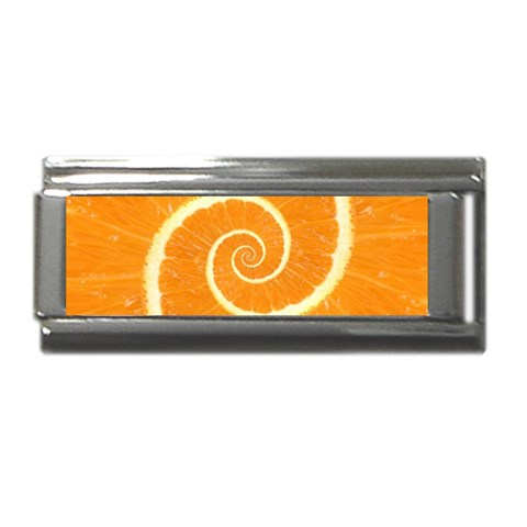 Spiral Citrus Orange Droste  Superlink Italian Charm (9mm) from ArtsNow.com Front