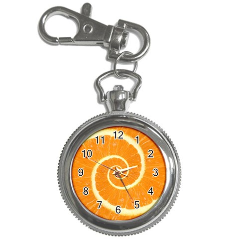 Spiral Citrus Orange Droste  Key Chain Watch from ArtsNow.com Front