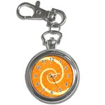 Spiral Citrus Orange Droste  Key Chain Watch