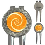 Spiral Citrus Orange Droste  3-in-1 Golf Divot