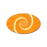 Spiral Citrus Orange Droste  Sticker (Oval)