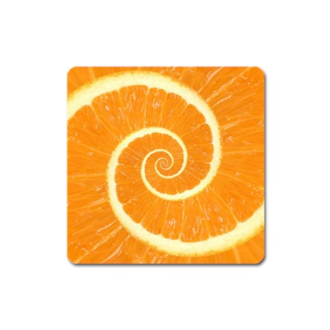 Spiral Citrus Orange Droste  Magnet (Square) from ArtsNow.com Front