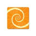 Spiral Citrus Orange Droste  Magnet (Square)