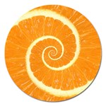 Spiral Citrus Orange Droste  Magnet 5  (Round)