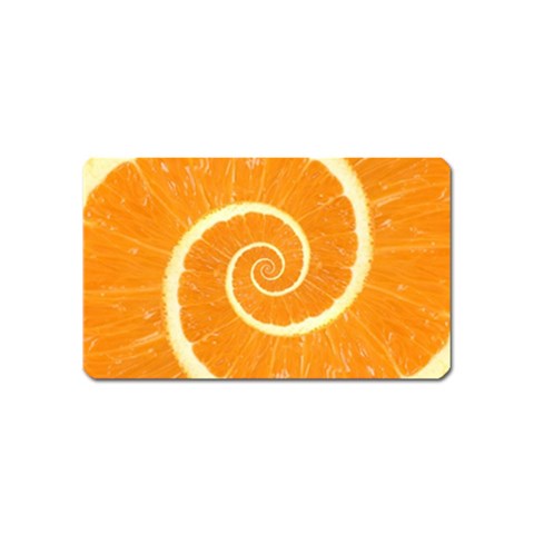 Spiral Citrus Orange Droste  Magnet (Name Card) from ArtsNow.com Front