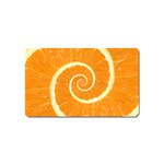 Spiral Citrus Orange Droste  Magnet (Name Card)