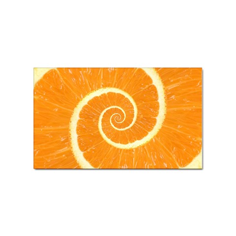 Spiral Citrus Orange Droste  Sticker Rectangular (100 pack) from ArtsNow.com Front