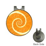 Spiral Citrus Orange Droste  Golf Ball Marker Hat Clip