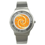 Spiral Citrus Orange Droste  Stainless Steel Watch