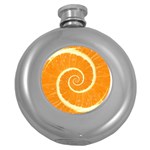 Spiral Citrus Orange Droste  Hip Flask (5 oz)