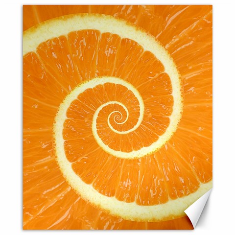 Spiral Citrus Orange Droste  Canvas 8  x 10  from ArtsNow.com 8.15 x9.66  Canvas - 1