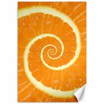 Spiral Citrus Orange Droste  Canvas 12  x 18 