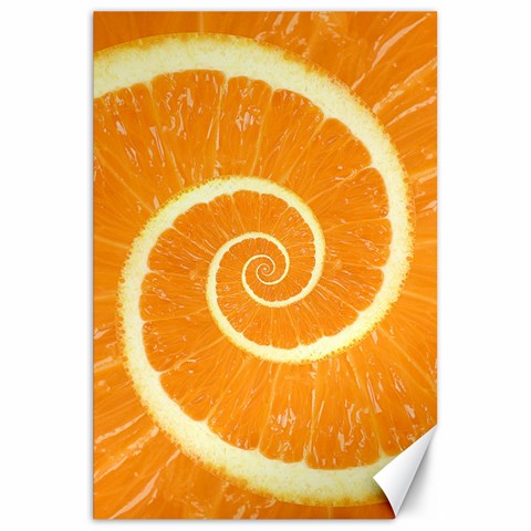 Spiral Citrus Orange Droste  Canvas 20  x 30  from ArtsNow.com 19.62 x28.9  Canvas - 1