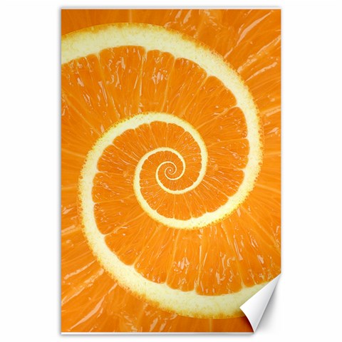 Spiral Citrus Orange Droste  Canvas 24  x 36  from ArtsNow.com 23.35 x34.74  Canvas - 1