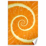 Spiral Citrus Orange Droste  Canvas 24  x 36 