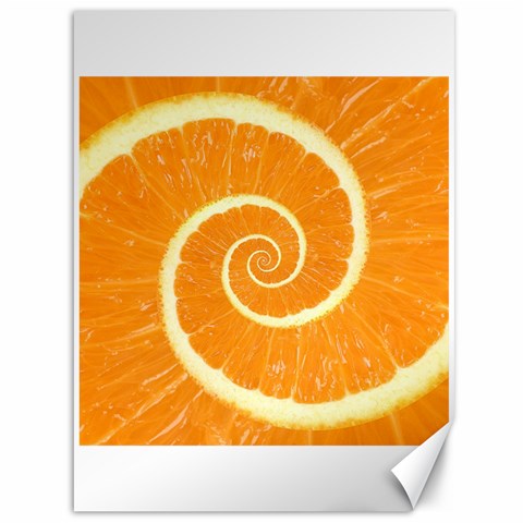 Spiral Citrus Orange Droste  Canvas 36  x 48  from ArtsNow.com 35.26 x46.15  Canvas - 1