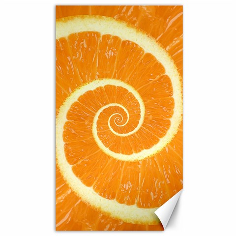 Spiral Citrus Orange Droste  Canvas 40  x 72  from ArtsNow.com 39.28 x69.23  Canvas - 1